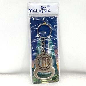 Kuala‎ Lumpur Malaysia Metal Souvenir Bottle Opener Keychain, New